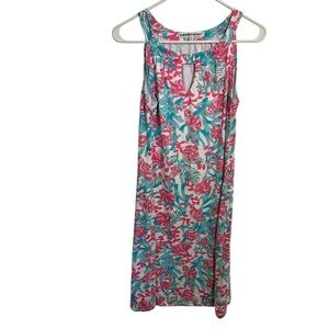 Barbara Gerwit Sleeveless Dress Coral Print L